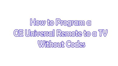 how to program a ge universal remote without codes
